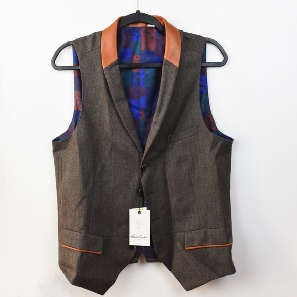 NWT Classic Fit Robert Graham Vest Size M - Picture 1 of 5